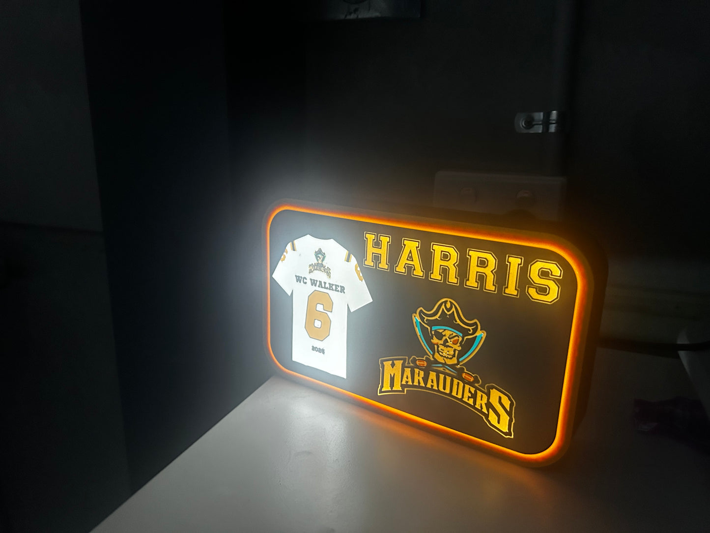 Player Name and Number LED light Drummo Dragons